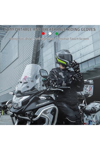 Ximistore9 Bsddp Motosiklet Eldiveni - Nefes Alabilir, Darbeye Dayanıklı, Kaymayı Önleyici, Dokunmatik Uyumlu, Turuncu L