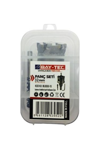 Bay-tec Mu0888-10 Metal Delme Panç Seti Takımı 32mm