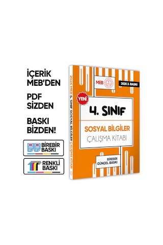 2026 MEB ÖDM İlkokul 4.Sınıf SOSYAL BİLGİLER Çalışma Kitabı Alıştırm