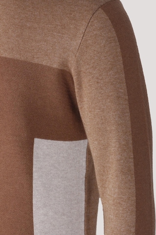 Erkek Triko Camel Bisiklet Yaka Desenli Slim Fit Pamuklu Kazak Ncs Jeans 3740-camel Camel