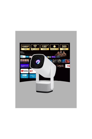 Hd 720p Projeksiyon Cihazı Geniş Ekran 10.000 Saat Ampul Ömrü Renkli