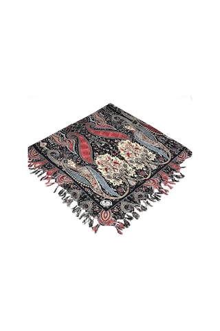 Huzurlu İpek Sökme Boncuklu Pamuk Yazma - 06566 Bordo