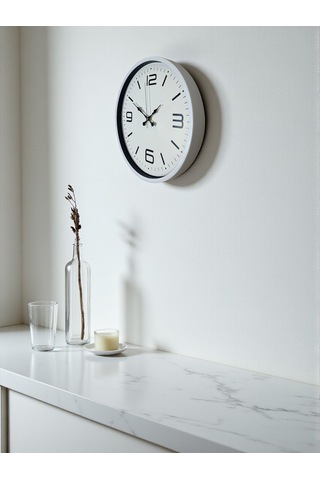 36 Cm Beyaz Modern Dekoratif Duvar Saati Diğer 81866779