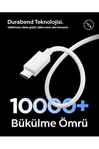 Spigen Essential 2m Usb-c To Usb-c 60w Kablo Aca08719 Beyaz
