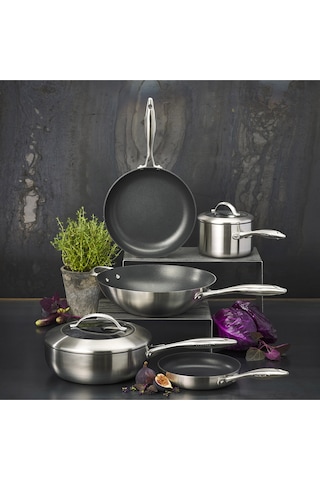 Ctx Wok Tava 32cm, 5 Katmanlı Çelik Ve Alüminyum Yapı, Indüksiyon Uyumlu Çok Renkli