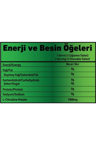 Grimsupps Citrulline Malate Mutant Apple 150 Chews Karışık