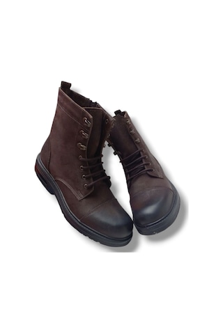 Growish Gr0254 Hakiki Greyzır Deri Kaydırmaz Kauçuk Taban Erkek Yüksek Bot Kahverengi 44