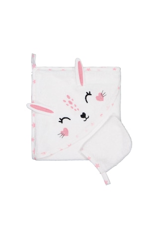 Civil Baby Tavşan Kulaklı Bambu Havlu - Ekru 31B61011625W1