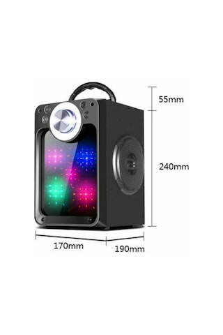 Led Işıklı Bluetooth Hoparlör Usb Sd Kart Aux Mikrofon Girişli Kablosuz Hoparlör