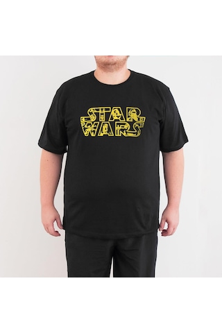 Bant Giyim - Star Wars 4xl Büyük Beden Erkek Tişört Siyah