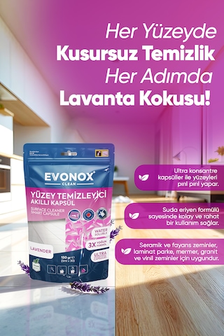 Clean Yüzey Temizleyici Akıllı Kapsül Lavanta Kokulu Tekli