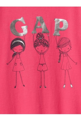 Kız Bebek Grafik T-shirt Fuşya-6036 Fuşya