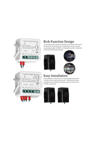 Trendooze Tuya Wifi 80a Modül, Güneş Ve Sesle Entegre, Hızlı Kurulum