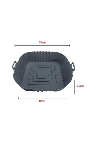 Fritöz Afryer Ve Fırın Pişirme Matı 20 Cm Kare Çok Renkli