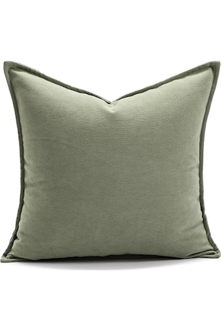 Geeroyoo Nordik İns Tarzı Yeşil Kumaş Yastık Kılıfı, Bitkisel Desenli, Konforlu Polyester, Canlı Ev Dekoru, 45x45 Cm Dolgu Hariç Diğer