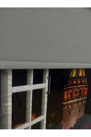 Blackout Işık Geçirmeyen Stor Perde Gri Gri