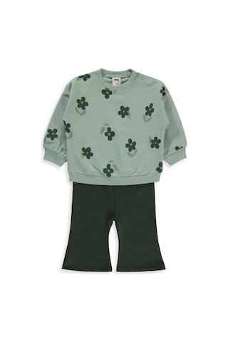 Civil Baby Çiçek Empirme Basic 6-18 Ay Takım - Haki