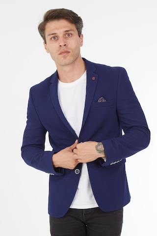 Sposo G-221 Dar Kalıp Örme Kumaş Lacivert Erkek Blazer Ceket Lacivert