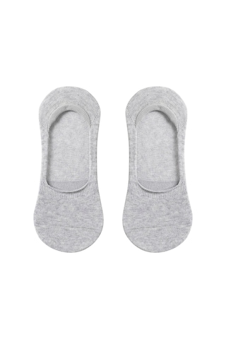 10 Çift Kutulu Bambu Premium Bay-bayan Dikişsiz Görünmez Kaymaz Slikonlu Babet Çorap Brook Beyaz