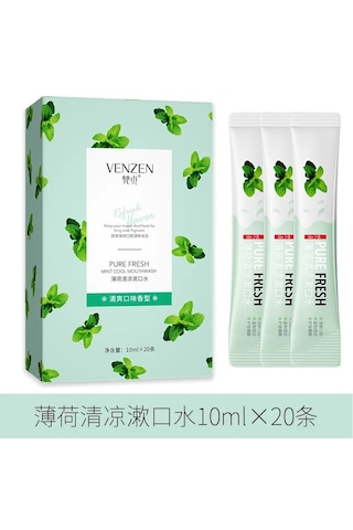 20 Adet Nane/limon/şeftali Kokulu Gargara Taşınabilir Taze Nefes Diş Leke Çıkarıcı Gargara Ağız Temizleme Araçları Seyahat İçin 10ml
