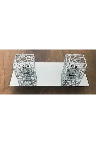 Trio Modern Krom Aynalı 2 Li Avize Işık Aydınlatma