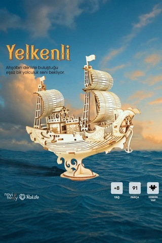 Japon Gemisi 3d Puzzle Ahşap Minyatür Maket Kiti Dıy Kendin Yap