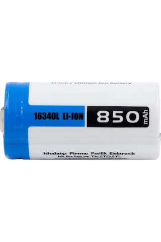 Orion CR123A 3.7 V 850 mAh 16340 Li-Ion Şarj Edilebilir Pil