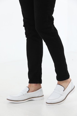 M.Karaca Hakiki Deri Ortopedik Klasik Erkek Ayakkabı beyaz