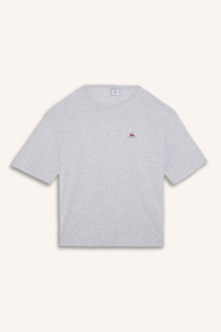 Defacto Boxy Fıt Kısa Kollu 2li Şortlu Pijama Takımı I0666ax26hsgr100 Gri-gr100