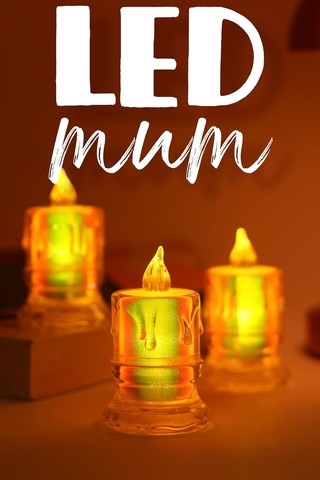 Lexroo 3 Adet Led Mum Simli Tipi Pil Dahil Dumansız Alev Ledli Yapay Dekoratif Mum Işığı Orta Pt421 Çok Renkli