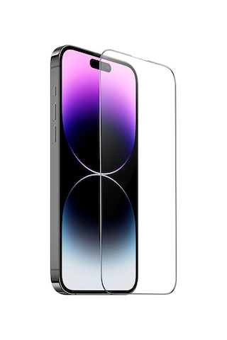 Hoco 9d Apple iPhone 15 Pro Uyumlu Tempered Kırılmaz Cam Ekran Koruyucu