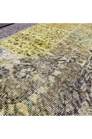 Hoom Rugs Patchwork Sarı El Dokuma Kilim Sarı