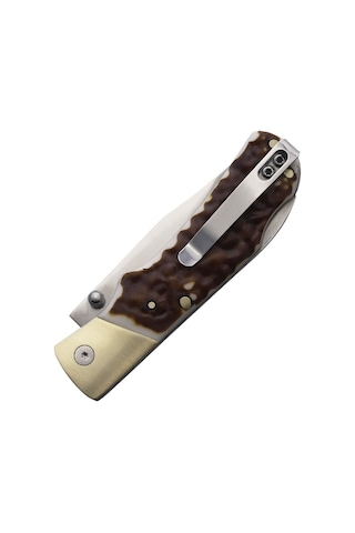 Schrade Uncle Henry Lockback Staglon Handles Katlanır Kamp Çakı 1205106 Kahverengi