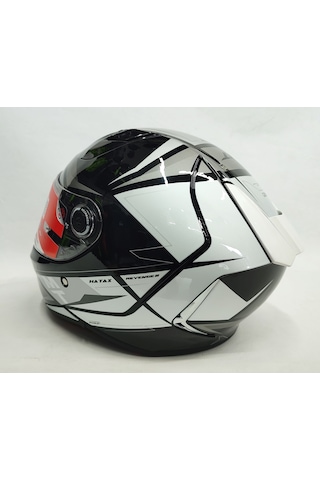 Mt Revenge 2 Hatax B2 Şeffaf Vizörlü V-14B Kask Parlak Gri - Siyah