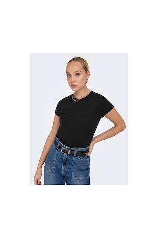 Only Onlelına S/s O-neck Short Top Jrs Noos Kadın Siyah Bluz - 15320229 Siyah