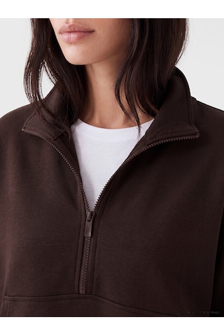 LC Waikiki Lc Waıkıkı Kahverengi Oversize Soft Touch Kadın Sweatshirt Tunik