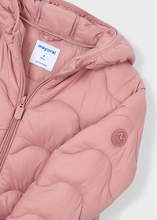 Mayoral 4443-50 Kız Çocuk Pembe Yumuşak Mont Pembe