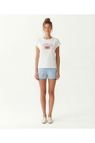 Yargıcı Regular Bisiklet Yaka Kısa Kol T-shirt 26ykts9014x 002 Beyaz