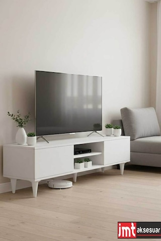 Aspen 12 Cm Beyaz 8'li Set Koltuk Baza Dolap Tv Ünitesi Yatak Odası Konsol Ayağı Beyaz