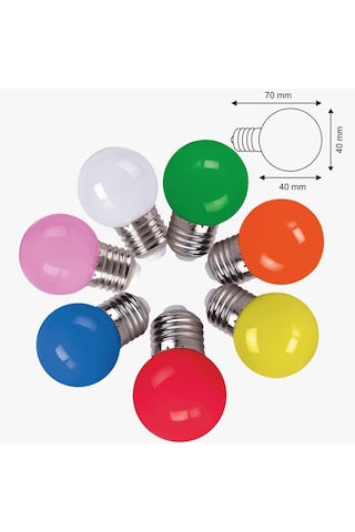 Gece Lambası 7 Farklı Renk Seçeneği Açma Kapamalı Duy Hediye