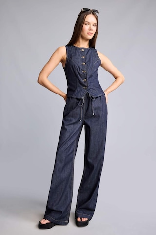 Defacto Wide Leg Cepli İndigo Jean Pantolon I0072ax26hsnm82 Mavi-nm82