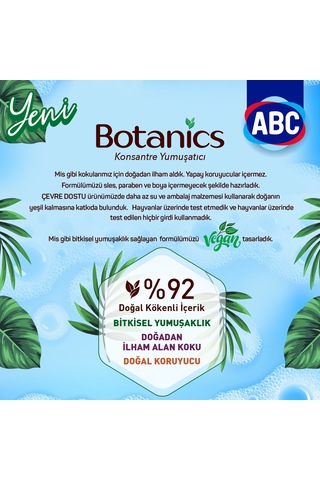 ABC Botanics Konsantre Çamaşır Yumuşatıcısı Nisan Yağmuru 3 x 1440 ML