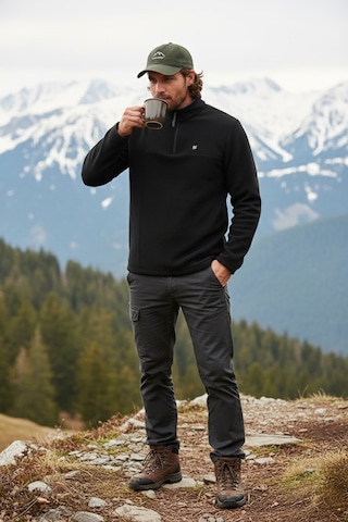 Buratti Slim Fit Anti-Pilling Tüylenme Yapmayan Bato Yaka Kışlık Şardonlu Erkek Polar 5906001 Siyah