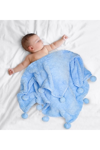 Oyuncak Bebek Battaniyesi Yumuşak Ve Nefes Alabilir Yeni Doğan, Kundak, Uyku Battaniyesi Kız Ve Erkek Bebek İçin Mavi 36 Derece Üstü