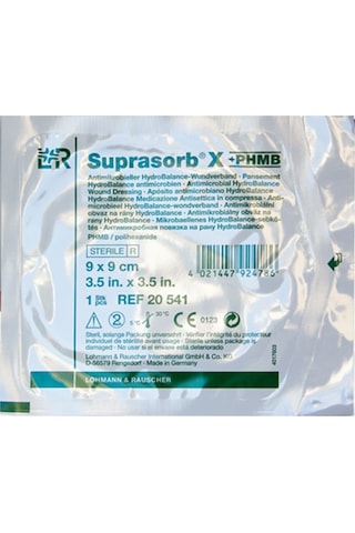 LR Suprasorb X Phmb Antimikrobiyal Hydrobalance Yara Örtüsü 9 x 9 CM