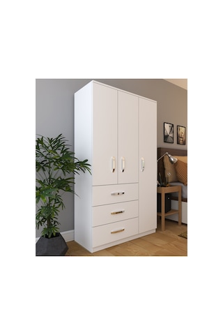 Metalia Gm 303 Ece Lüx 3 Kapılı 3 Çekmeceli Gardrop