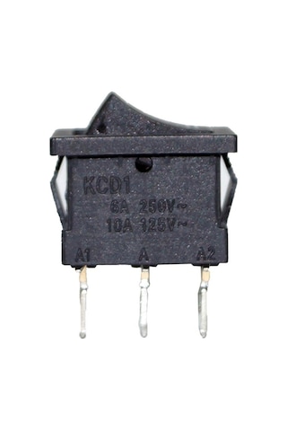 3 Kademeli Aç Kapa Buton On Off Rocker Switch Siyah Anahtar 250v Ac 6a/125v Ac 10a