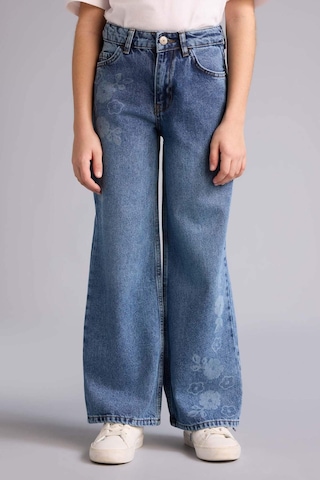 Defacto Kız Çocuk Straight Wide Jean Pantolon G7740a826spnm34 Mavi-nm34