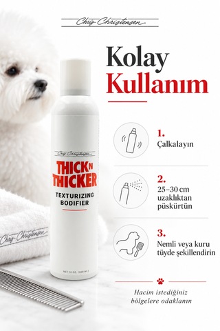 Chris Christensen Thick N Thicker Hacimlendiren Güçlendirici Kedi Köpek Tüy Spreyi 296 Gr
