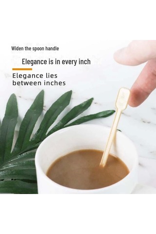 "sarı Gıda Sınıfı Tek Kullanımlık Kahve Karıştırma Kaşığı - Uzun Saplı, Küçük Tadım Kaşığı" Sarı